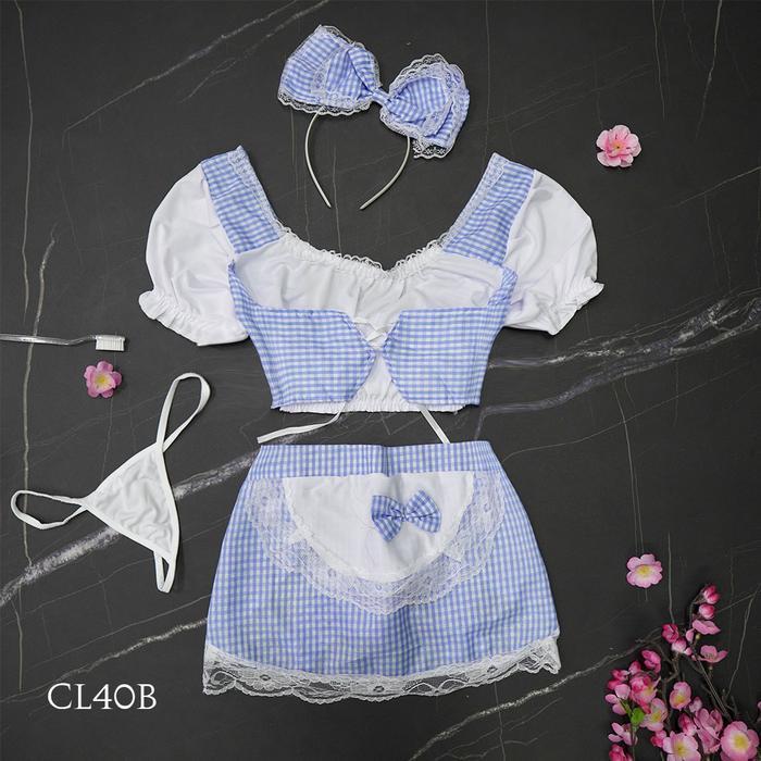 PROMO (BEST SELLER) COSTUME SEXY MAID LINGERIE PELAYAN SEKSI WANITA CL40B