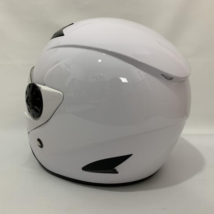 Ready Stok Helm Vision 2 Polos Putih Glossy Solid Helm Dewasa SNI