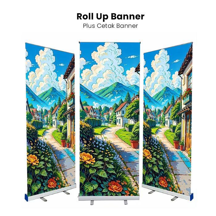 Stand Banner Roll Up Banner Stand Banner Plus Cetak Banner Wisuda DLL