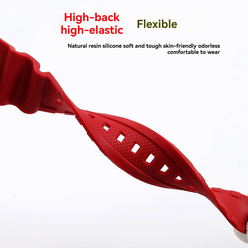 18mm Convex Rubber Strap For Casio AE-1000W/1200WH WSC-1250H/WS-1200H Solid Color Silicone Watch