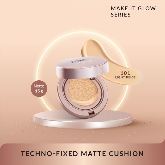 READY Terlaaris Pixy Make It Glow Techno Fixed Matte Cushion Foundation Cair / Foundation Promo