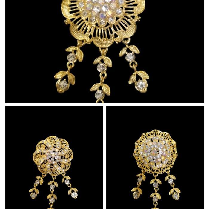 Kalung bros kebaya / baju bodo permata model terbaru