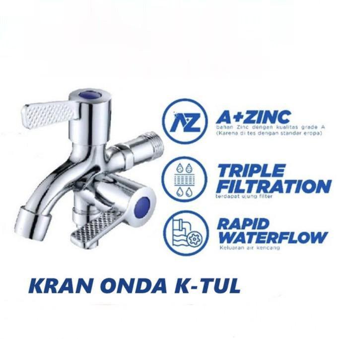 ONDA Kran Air Cabang 2 Keran Air Onda Shower Kamar Mandi Kran Kamar Mandi Keran Onda Keran Taman