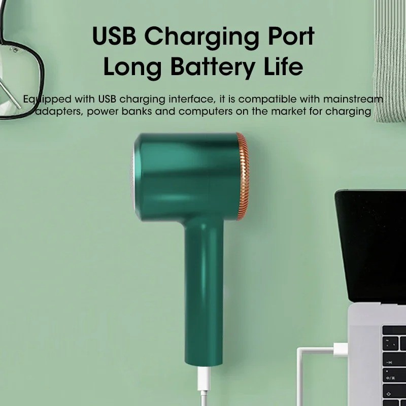 Portable Electric Lint Remover USB Rechargeable Hair Ball Trimmer Fuzz Remover for Sweater Cardigan