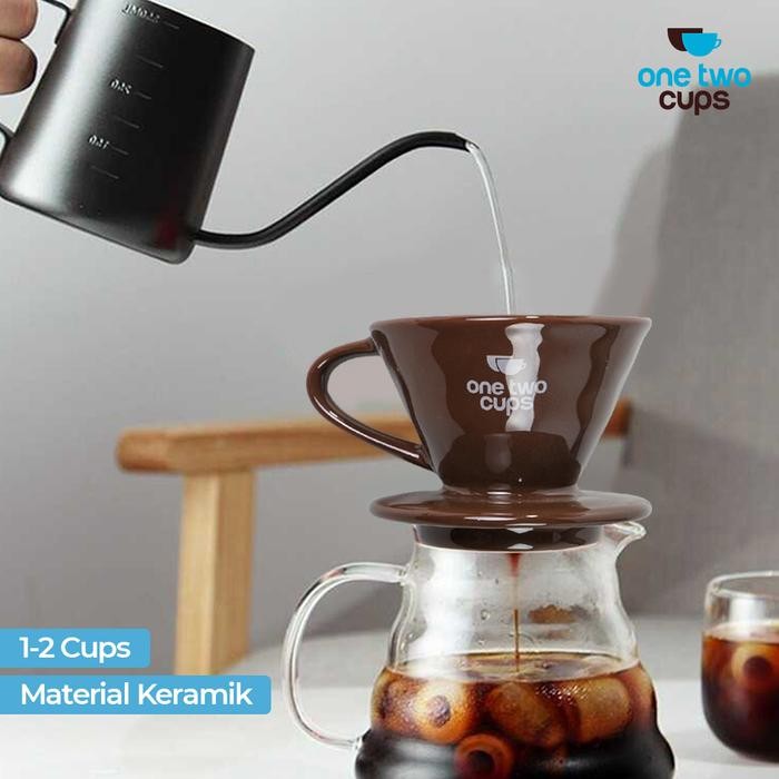 

V60 DRIPPER KERAMIK 01 SARINGAN KOPI DRIP COKELAT