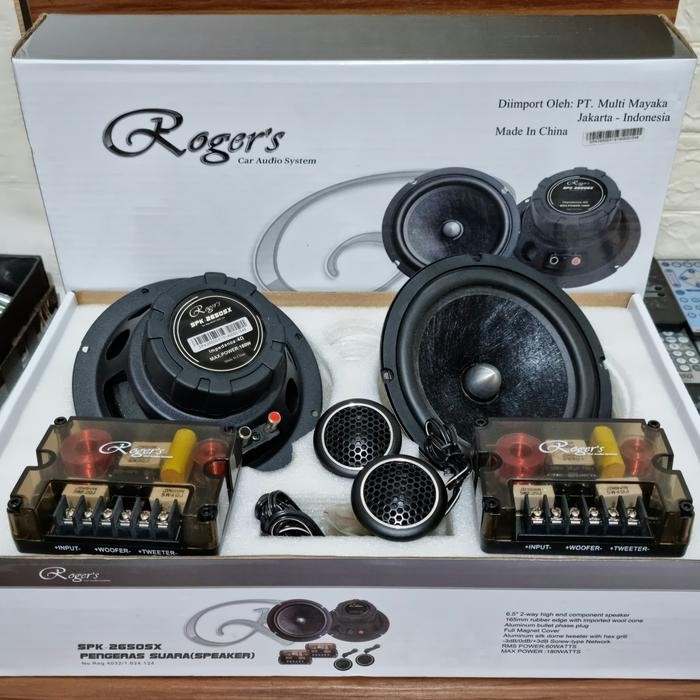 Rogers Spk-2650Sx 2-Way 6,5" Car Split Component Speaker System Grab/Gosend