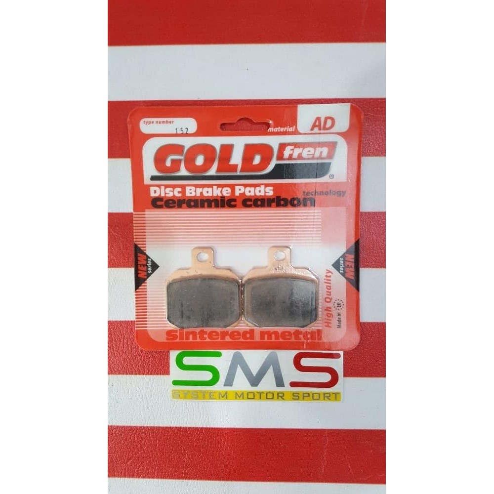 Kampas Rem Belakang Kaliper Brembo 2Piston 1 Pin Kampas Rem Gold Fren