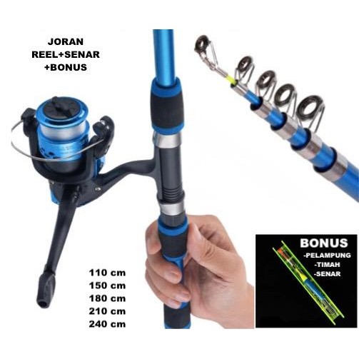 Sougayilang Pro - Satu Set Joran Pancing Lengkap Ukuran 110 150 Cm