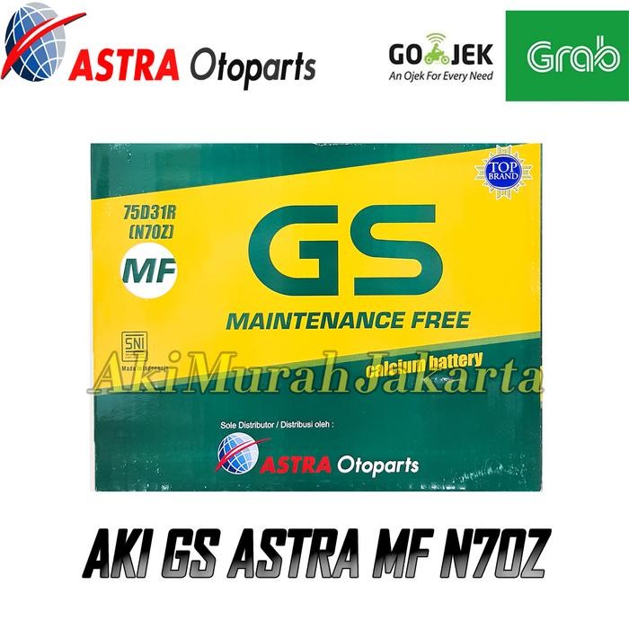 GS MF ASTRA AKI MOBIL MITSUBISHI L300 N70Z / 75D31R - 75AH AKI KERING