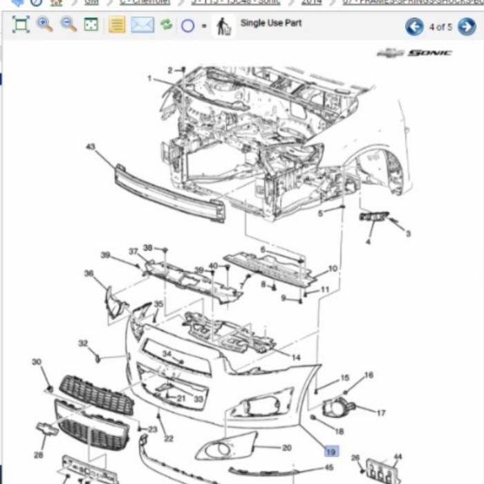 BUMPER BEMPER DEPAN CHEVROLET AVEO SONIC ORI GM