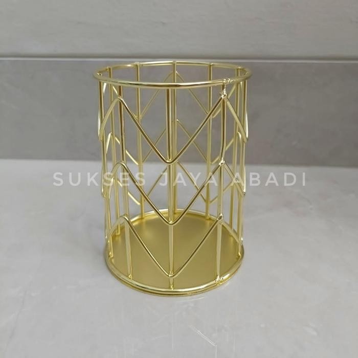 

Tempat Alat Tulis Gold / Tempat Kuas / Tempat Brush