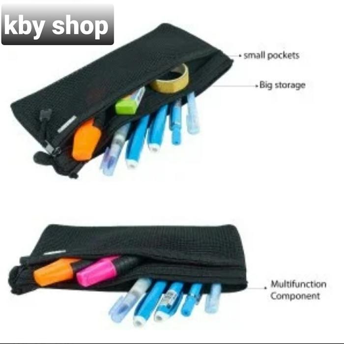 

PENCIL CASE BLACK TEMPAT PENSIL HITAM TEBAL