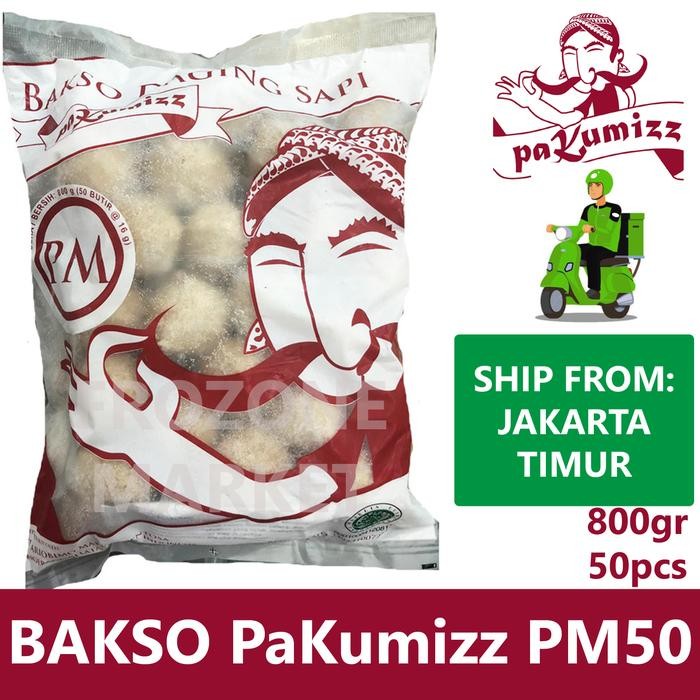 Pilihan- Pakumizz Bakso Daging Sapi Pm Isi 50 Pcs @16G (800G) Baso Pak Kumis