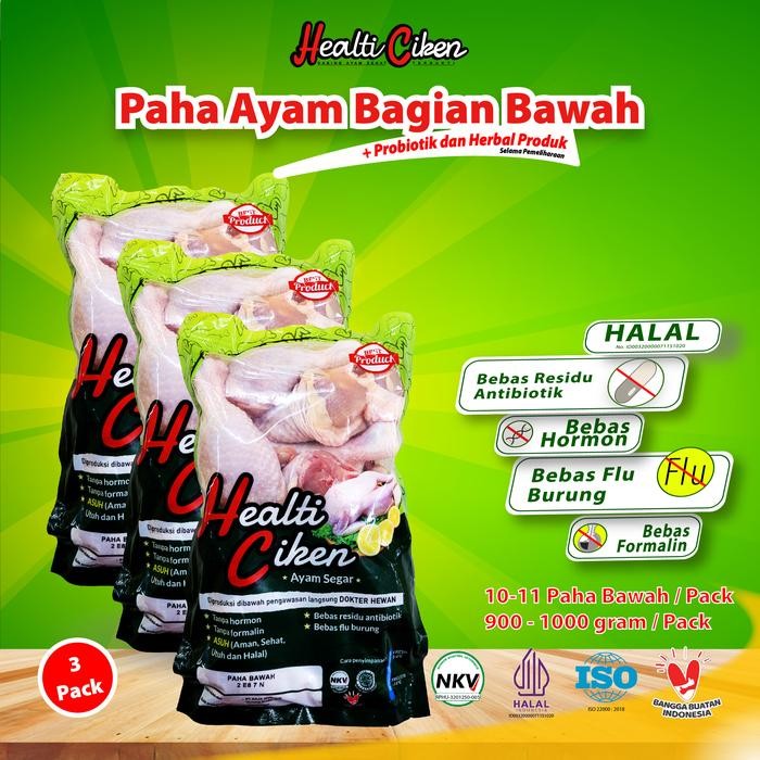 

Pilihan- Paha Bawah Ayam + Probiotik Healti Ciken 2.8-3 Kg / 3 Pack