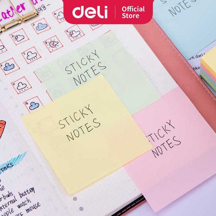 

Deli EA01703 Memo - Sticky Notes 7676mm 3''3'' 4100sheets