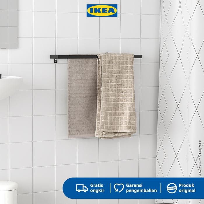 IKEA SKOGSVIKEN Gantungan Handuk Hitam 60cm