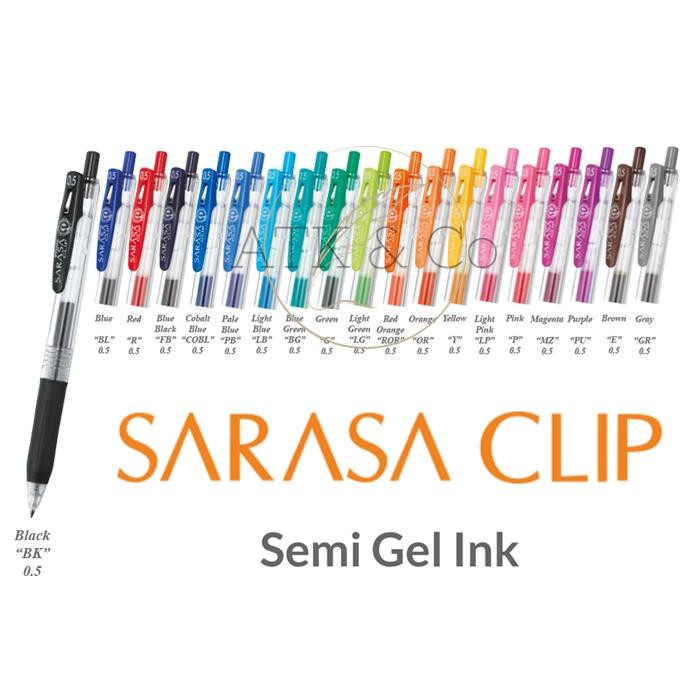 

Zebra Pulpen Gel Sarasa 0.5mm Part 2 - Pulpen Gel Zebra Sarasa Clip