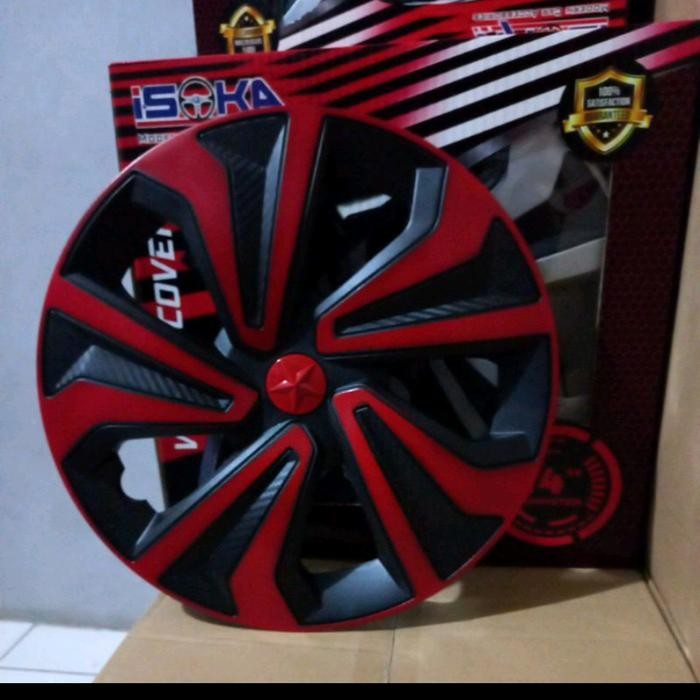 whell dop velg mobil ayla ring 13 hitam merah