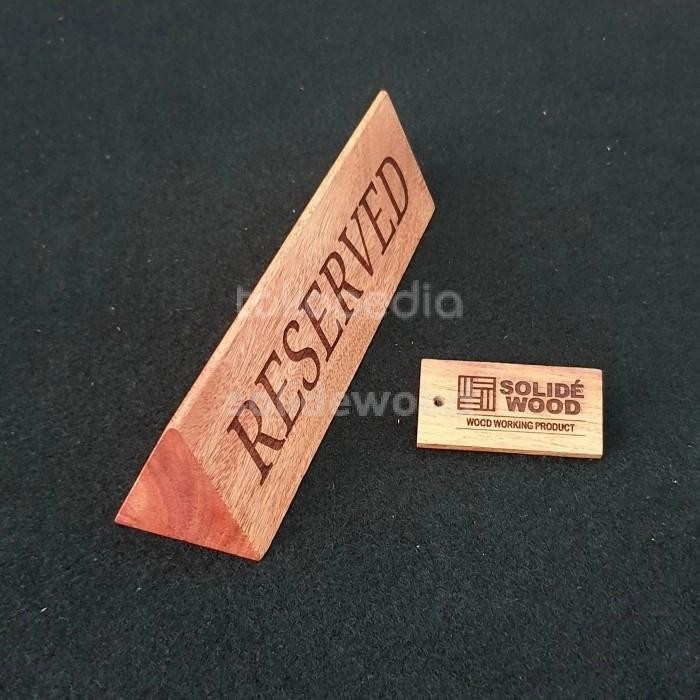 

RESERVED SIGN TABLE WOOD RESERVE TAG MEJA