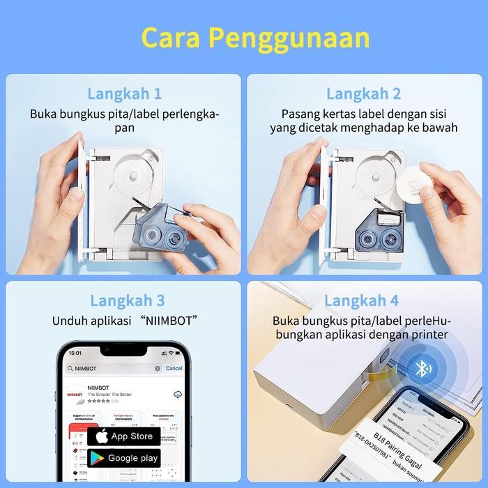 

NIIMBOT B18 Stiker Label Putih Termal Tahan Air Anti Gores Minyak Tahan Lama Tidak Luntur White