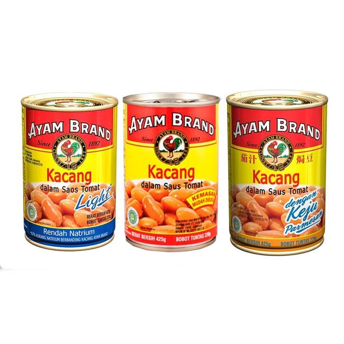 

Pilihan- Ayam Brand Baked Beans 425 Gr Kacang Saos Tomat Light- Cheese - Tomato