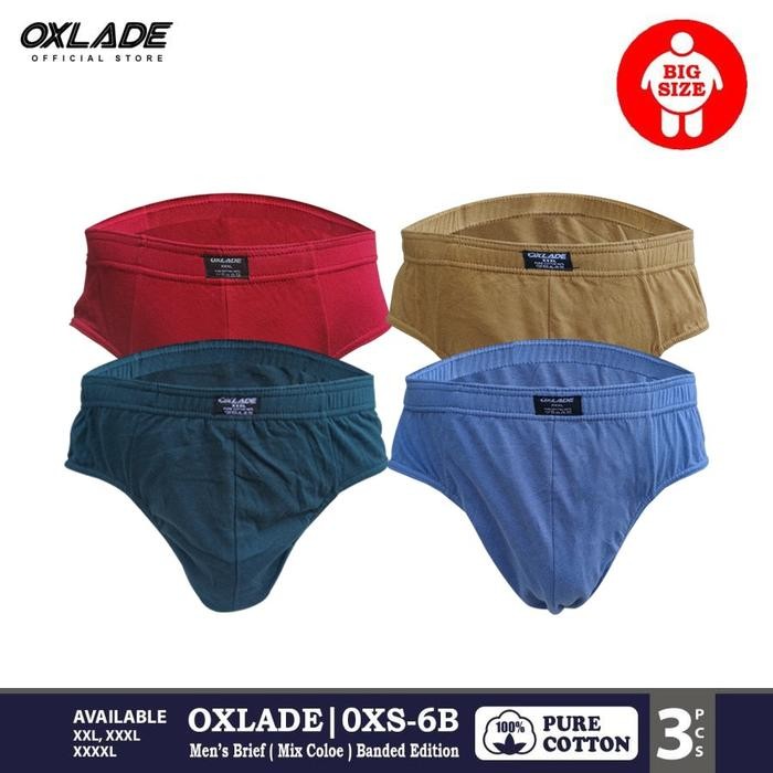 CELANA DALAM PRIA BIG SIZE KATUN (ISI3) OXLADE "BIG BOSS" OXS-6