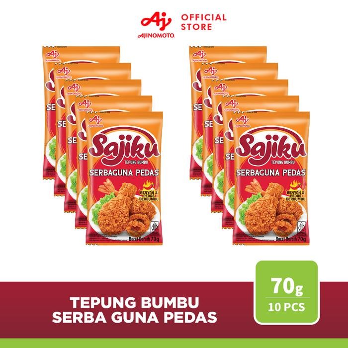 

Stok Baru SAJIKU Tepung Bumbu Pedas Sachet 70g (10 pcs)