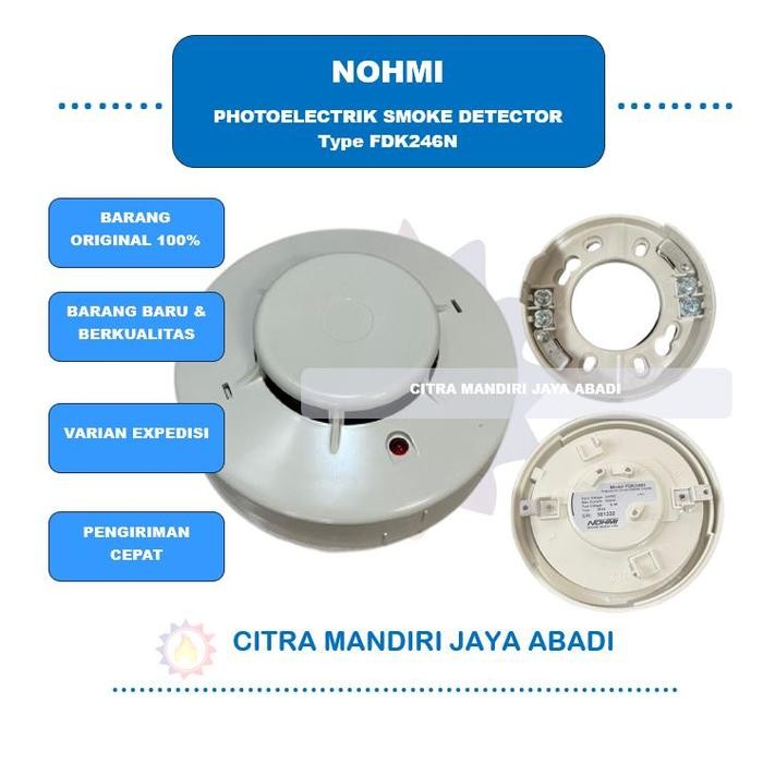 Pilihan- Nohmi Smoke Detektor Asap Fdk246N / Fdk246 Elektrik Dengan Base Untuk Sinyal Kebakaran