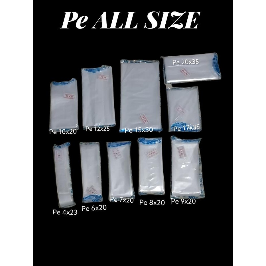 Pilihan- Plastik Pe Isi 5 Pack/Plastik Es/Gula All Size/Pe 25X45/Pe 30X45
