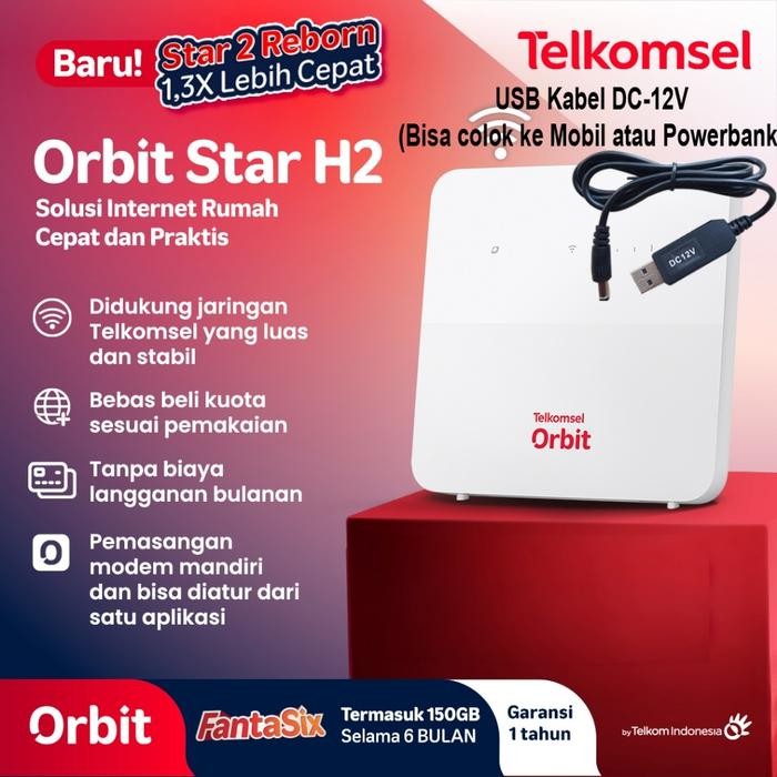 Pilihan- Telkomsel Orbit Star H2 Modem Wifi 4G Free 150Gb Penerus Orbit Star 2