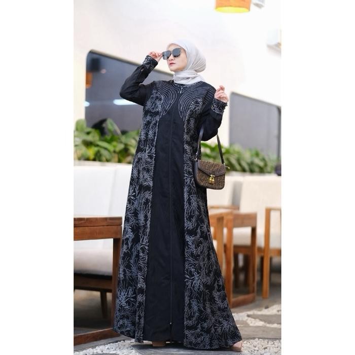 Gamis Zahra Premium Kombinasi Hikmat Abu Embos By Aura Aska
