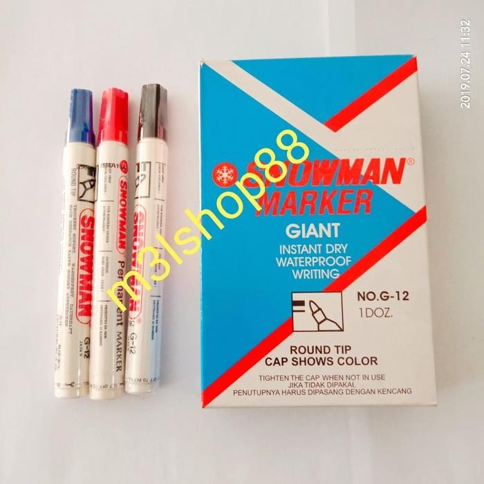 

New Spidol snowman permanent G-12