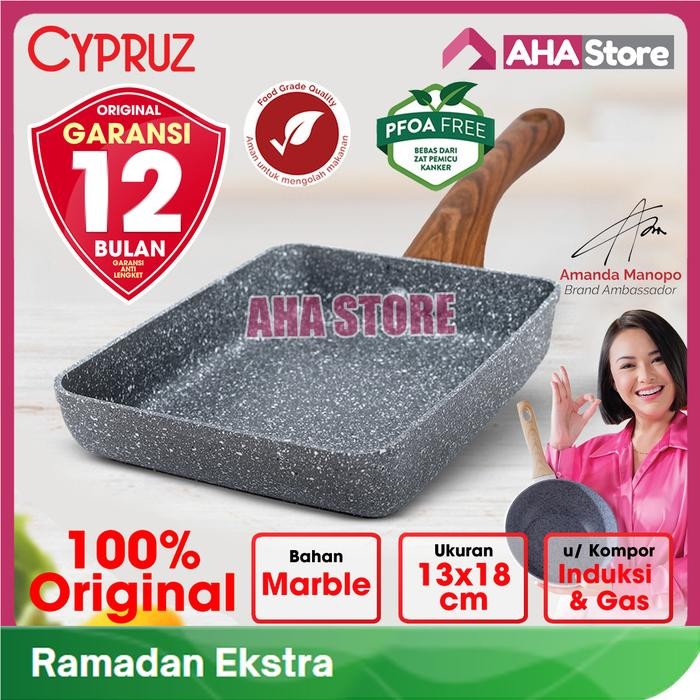 Cypruz Iron Store - Fry Egg Pan Tamagoyaki Omelette Pan Wajan Omlet Kotak Fp-0643