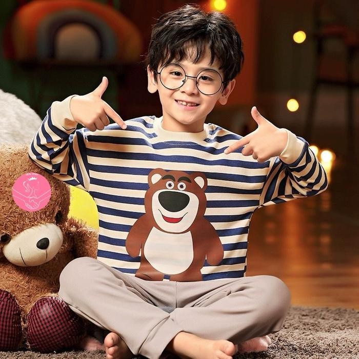 Nevada Kids - Deal Baju Tidur Anak Laki-Laki / Setelan Anak Bahan Kaos Untuk Usia 1-10Th / Stelan