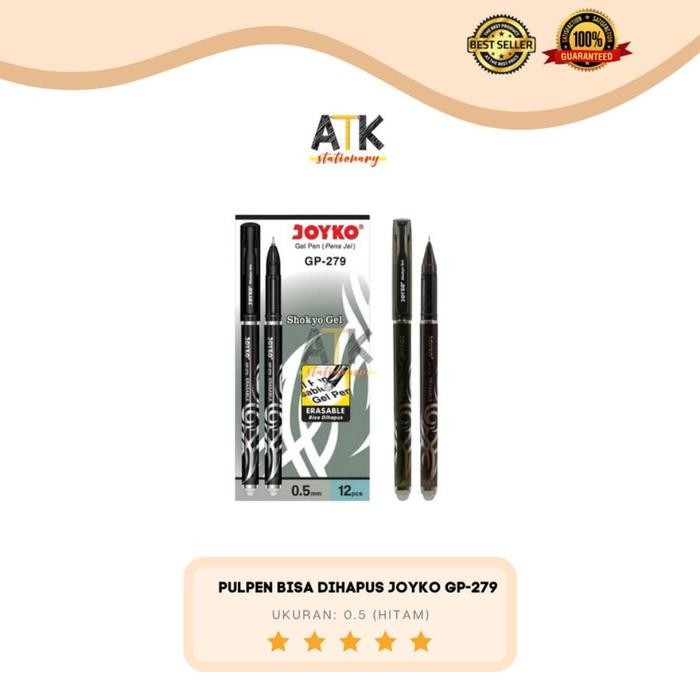 

New Pulpen Bisa Dihapus, Erasable Gel Pen GP-279 Joyko Shokyo Gel 0.5 atk