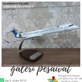 Promo Miniatur Replika Pesawat Garuda Indonesia Bombardier Crj 1000