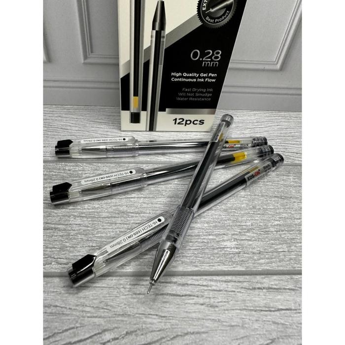 

New SELUSIN ( 12 PCS ) Pulpen Hi-Tech-H Hitech Hitec Safari / EDS ON 0.28 mm Gel Pen Hi-Tech-H