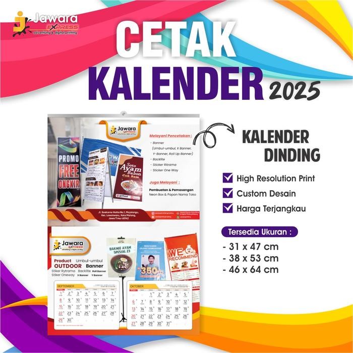 

OJ KALENDER DINDING TAHUN 2024 CUSTOM 46X64 ( 6 LEMBAR/2 BULANAN)