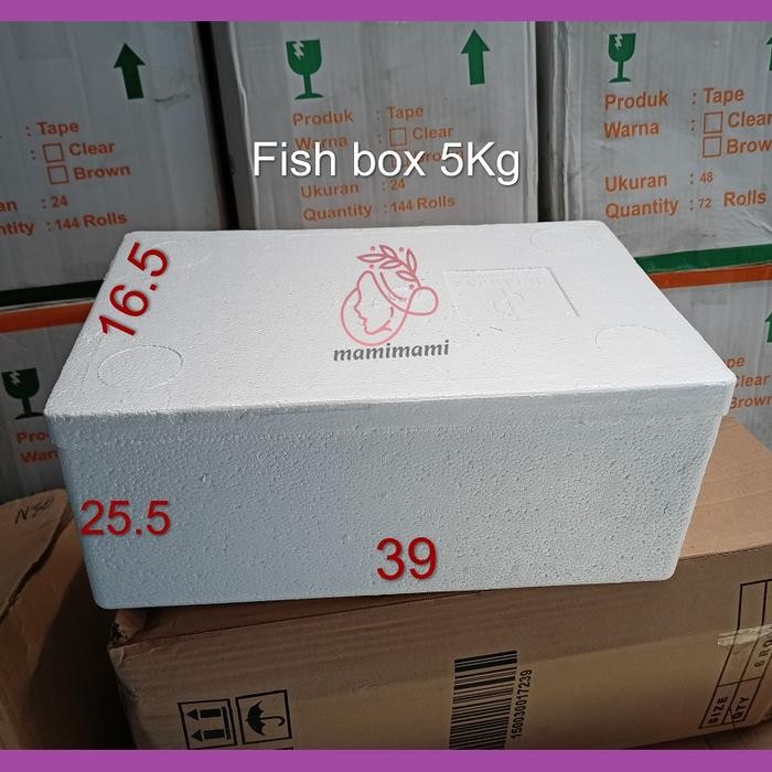 Pilihan- Sterofoam Box 5Kg Kotak Fish Styrofoam Gabus Box Ikan 39X25X16 Bandung