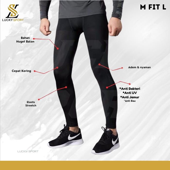 Pilihan- Celana Legging Leging Panjang Ls Polos Training Futsal Gym Fitness Olahraga Nyaman