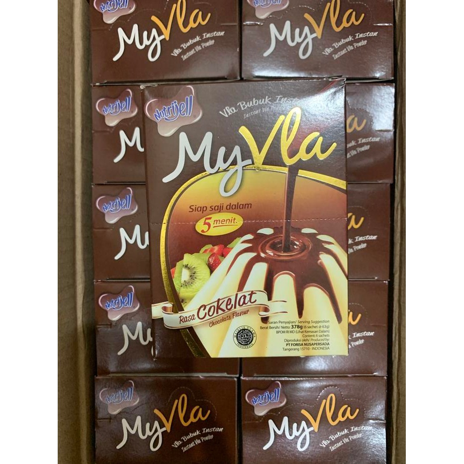

Stok Baru Nutrijell MyVla rasa Coklat perboks isi 6 pcs