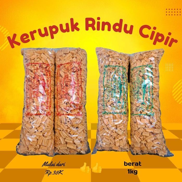 

Pilihan- Kerupuk Rindu Kecil-Besar (1Kg) Snack Murah Cemilan Food