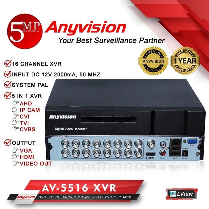 DVR AV-5516 XVR 16Channel AnyVision