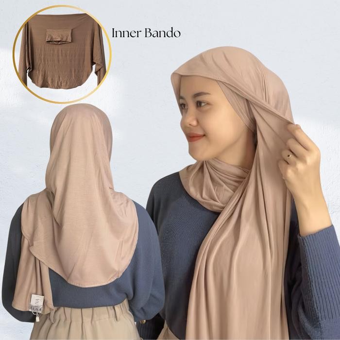 Pilihan- Luna Hijab - Pashmina Kaos Inner Bando Hijab Iner Bando Kerudung Pasmina Inner Bando