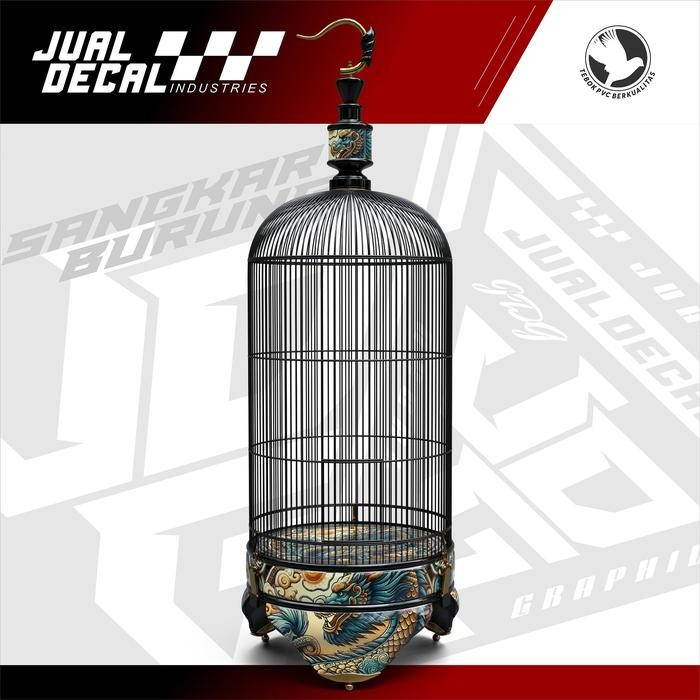 Chocolatoslatoe Stiker Tebok Lovebird Decal Dragon Art Sangkar Burung Kandang Variasi