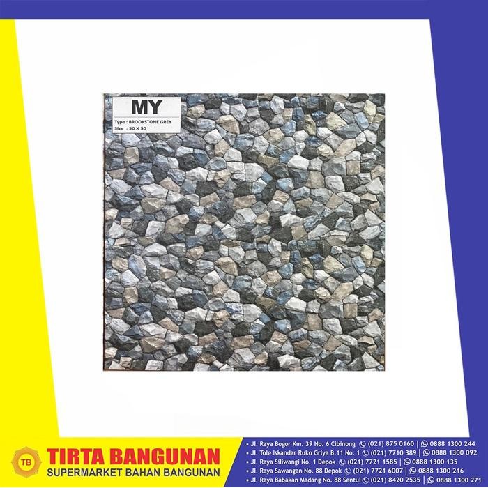 KERAMIK MY 50X50 CM BROOKSTONE KW1/ KERAMIK LANTAI