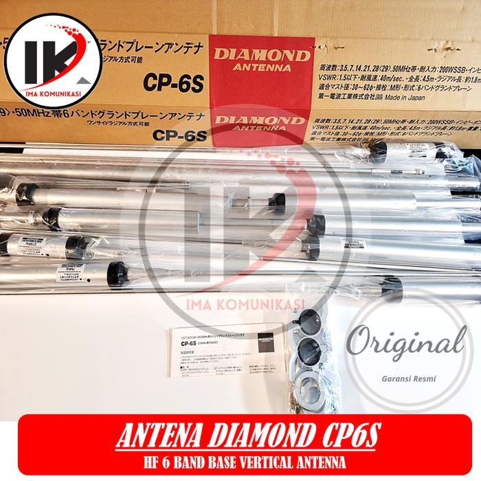Ready ANTENA BASE Diamond CP6S HF 6-Band Base Vertical Antenna