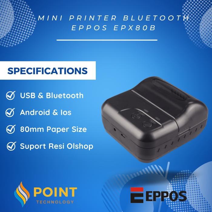 Ready printer Cetak Resi Mini Printer Bluetooth EPPOS EPX80B