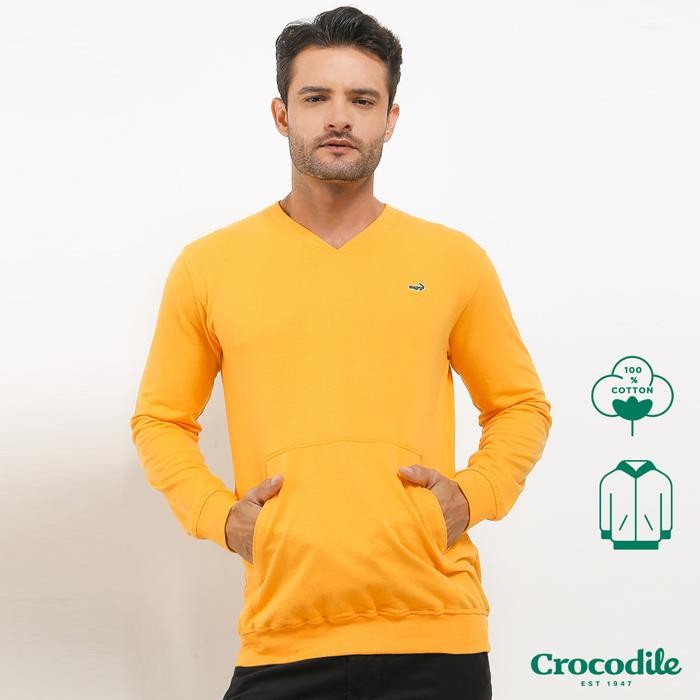 Crocodile SLOM - Kaos Lembut Jaket Pria Logo Bordir Men - Relax Fit - Katun terlaris