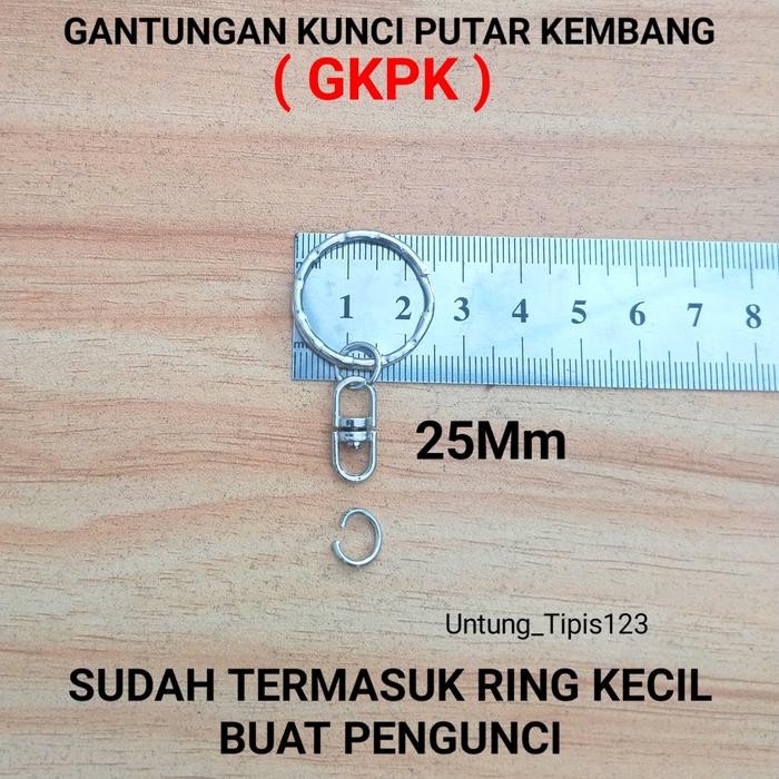 Ring Ganci Join putar Model Gerigi Tebal Ring gantungan kunci